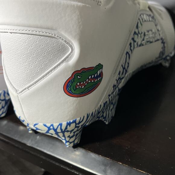 Florida Gators Jordan Football Cleats Mens 12.5 W Alpha Menace Pro 3 DH3367-112 - Picture 8 of 11